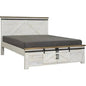 Provence White Wood Platform Bed Storage - LOOMLAN - LH Imports - Beds