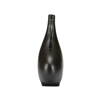 Punalu'u Black Glazed Ceramic Vase - LOOMLAN - Wildwood - Vases & Jars