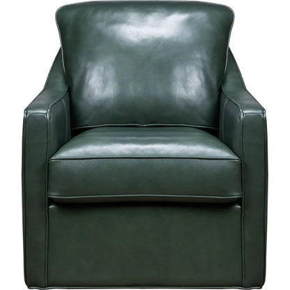 Pure Leather Maximum Comfort Swivel Chair - LOOMLAN - Olivia + Quinn - Club Chairs