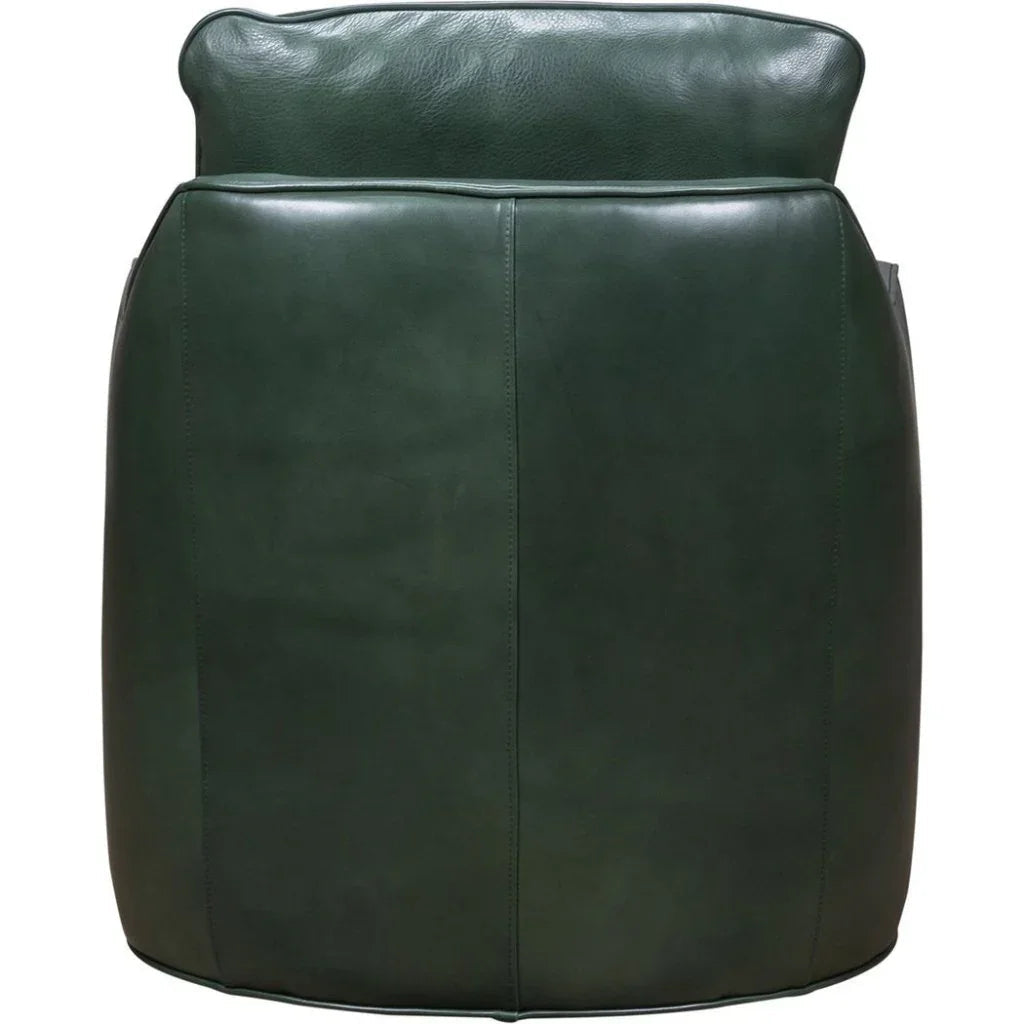 Pure Leather Maximum Comfort Swivel Chair - LOOMLAN - Olivia + Quinn - Club Chairs