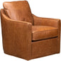 Pure Leather Maximum Comfort Swivel Chair - LOOMLAN - Olivia + Quinn - Club Chairs
