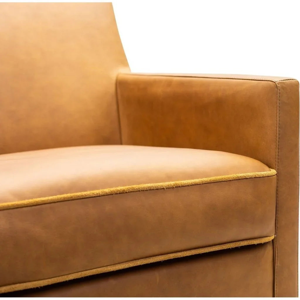 Puzzle Comfort Design Leather Chair - LOOMLAN - Olivia + Quinn - Club Chairs