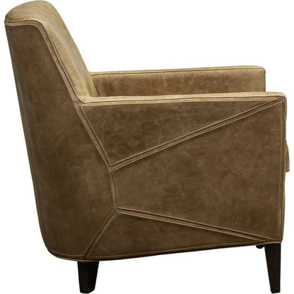 Puzzle Comfort Design Leather Chair - LOOMLAN - Olivia + Quinn - Club Chairs