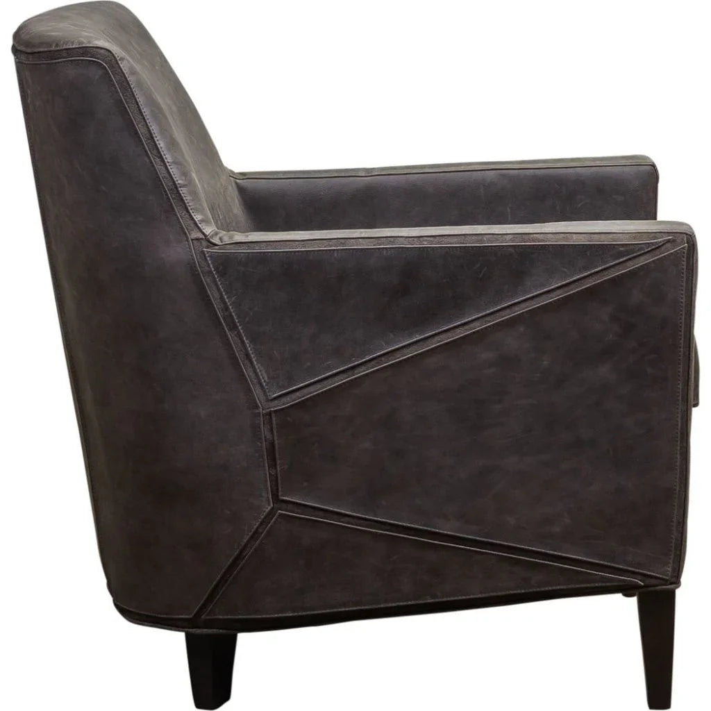 Puzzle Comfort Design Leather Chair - LOOMLAN - Olivia + Quinn - Club Chairs