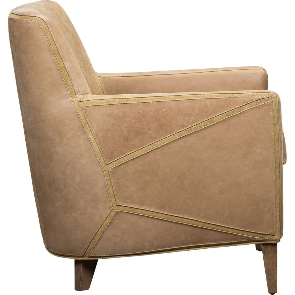 Puzzle Comfort Design Leather Chair - LOOMLAN - Olivia + Quinn - Club Chairs