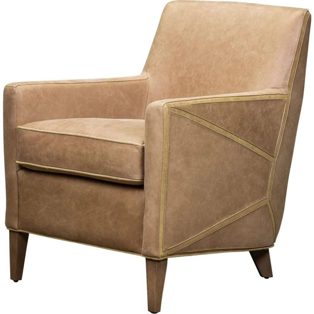 Puzzle Comfort Design Leather Chair - LOOMLAN - Olivia + Quinn - Club Chairs