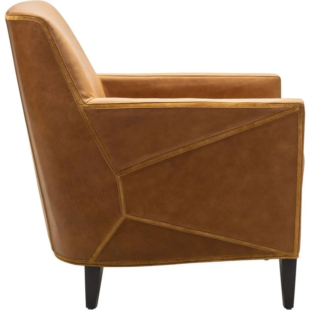 Puzzle Comfort Design Leather Chair - LOOMLAN - Olivia + Quinn - Club Chairs