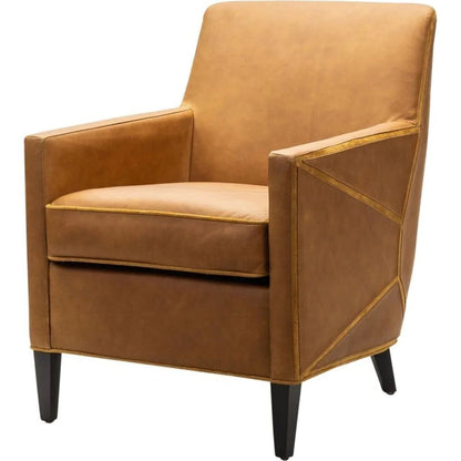 Puzzle Comfort Design Leather Chair - LOOMLAN - Olivia + Quinn - Club Chairs