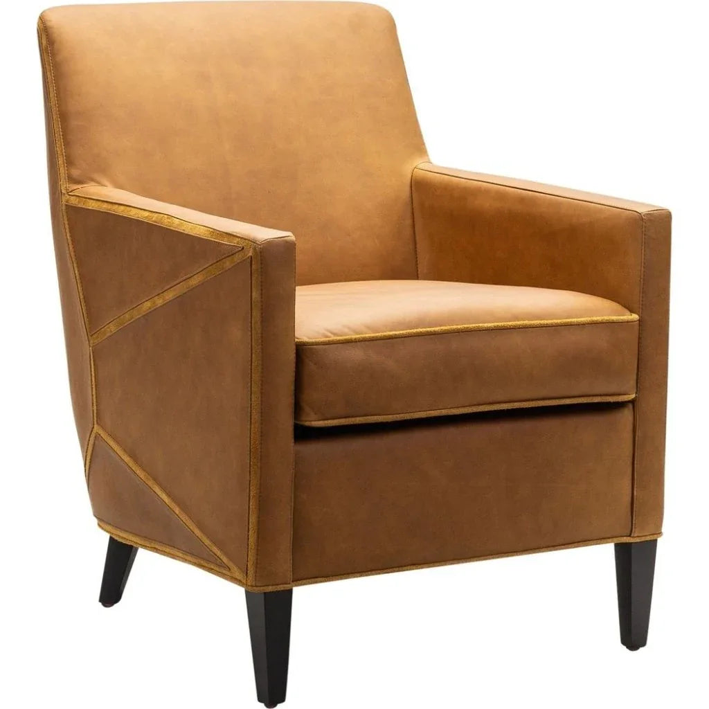 Puzzle Comfort Design Leather Chair - LOOMLAN - Olivia + Quinn - Club Chairs