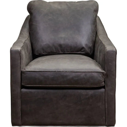 Puzzle Modern Stylish Leather Swivel Chair - LOOMLAN - Olivia + Quinn - Club Chairs