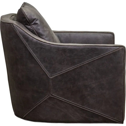 Puzzle Modern Stylish Leather Swivel Chair - LOOMLAN - Olivia + Quinn - Club Chairs
