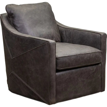 Puzzle Modern Stylish Leather Swivel Chair - LOOMLAN - Olivia + Quinn - Club Chairs