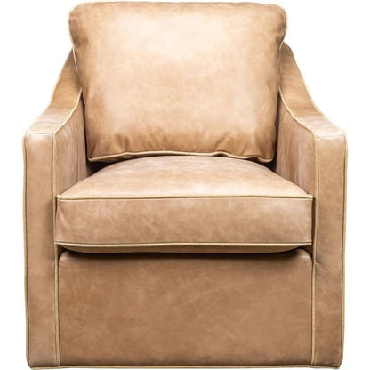 Puzzle Modern Stylish Leather Swivel Chair - LOOMLAN - Olivia + Quinn - Club Chairs
