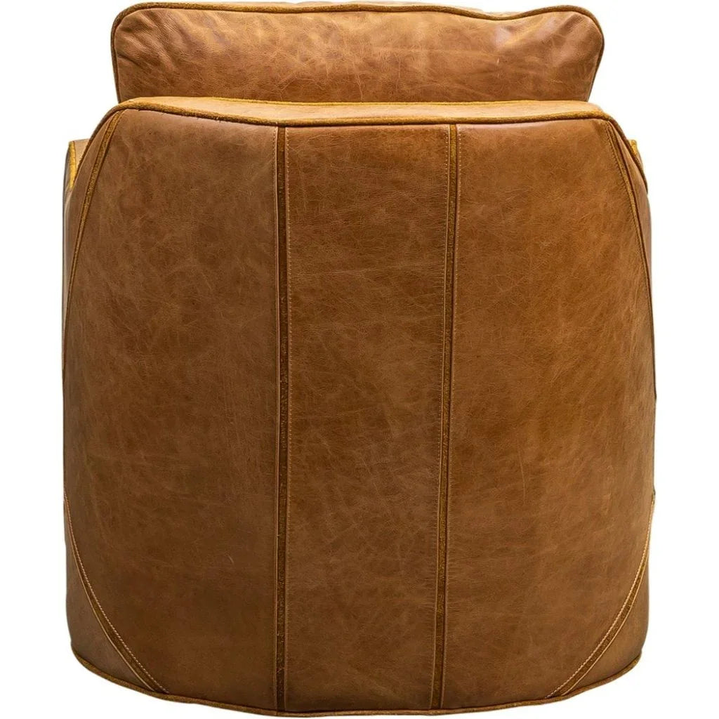 Puzzle Modern Stylish Leather Swivel Chair - LOOMLAN - Olivia + Quinn - Club Chairs