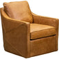 Puzzle Modern Stylish Leather Swivel Chair - LOOMLAN - Olivia + Quinn - Club Chairs