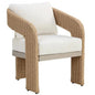Pylos Fabric Outdoor Dining Armchair-Outdoor Dining Chairs-SUNPAN-Natural - Louis Cream-LOOMLAN