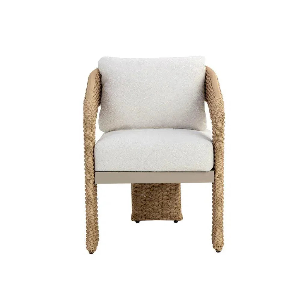 Pylos Fabric Outdoor Dining Armchair-Outdoor Dining Chairs-SUNPAN-LOOMLAN
