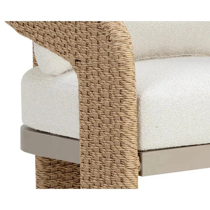 Pylos Fabric Outdoor Dining Armchair-Outdoor Dining Chairs-SUNPAN-LOOMLAN