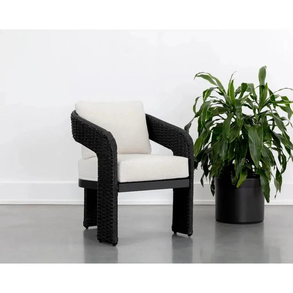 Pylos Fabric Outdoor Dining Armchair-Outdoor Dining Chairs-SUNPAN-LOOMLAN