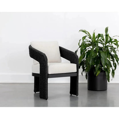 Pylos Fabric Outdoor Dining Armchair-Outdoor Dining Chairs-SUNPAN-LOOMLAN