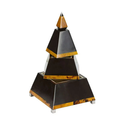 Pyramid Shaped Resin Black Box - LOOMLAN - Chelsea House - Boxes & Bowls