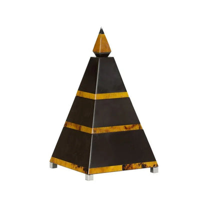 Pyramid Shaped Resin Black Box - LOOMLAN - Chelsea House - Boxes & Bowls