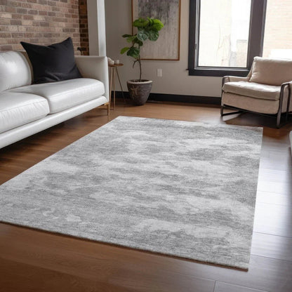 Pyrelle Gray Washable Indoor - Outdoor Rug - LOOMLAN - LOOMLAN Rugs - Outdoor Rugs