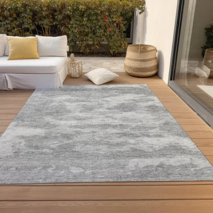 Pyrelle Gray Washable Indoor - Outdoor Rug - LOOMLAN - LOOMLAN Rugs - Outdoor Rugs