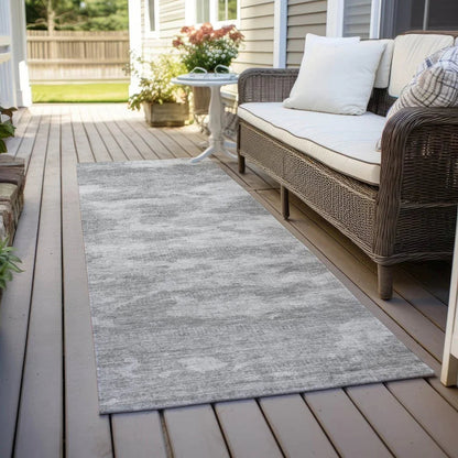 Pyrelle Gray Washable Indoor - Outdoor Rug - LOOMLAN - LOOMLAN Rugs - Outdoor Rugs