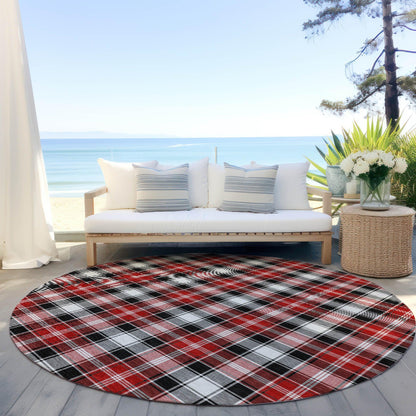 Quaanor Black Washable Indoor-Outdoor Rug