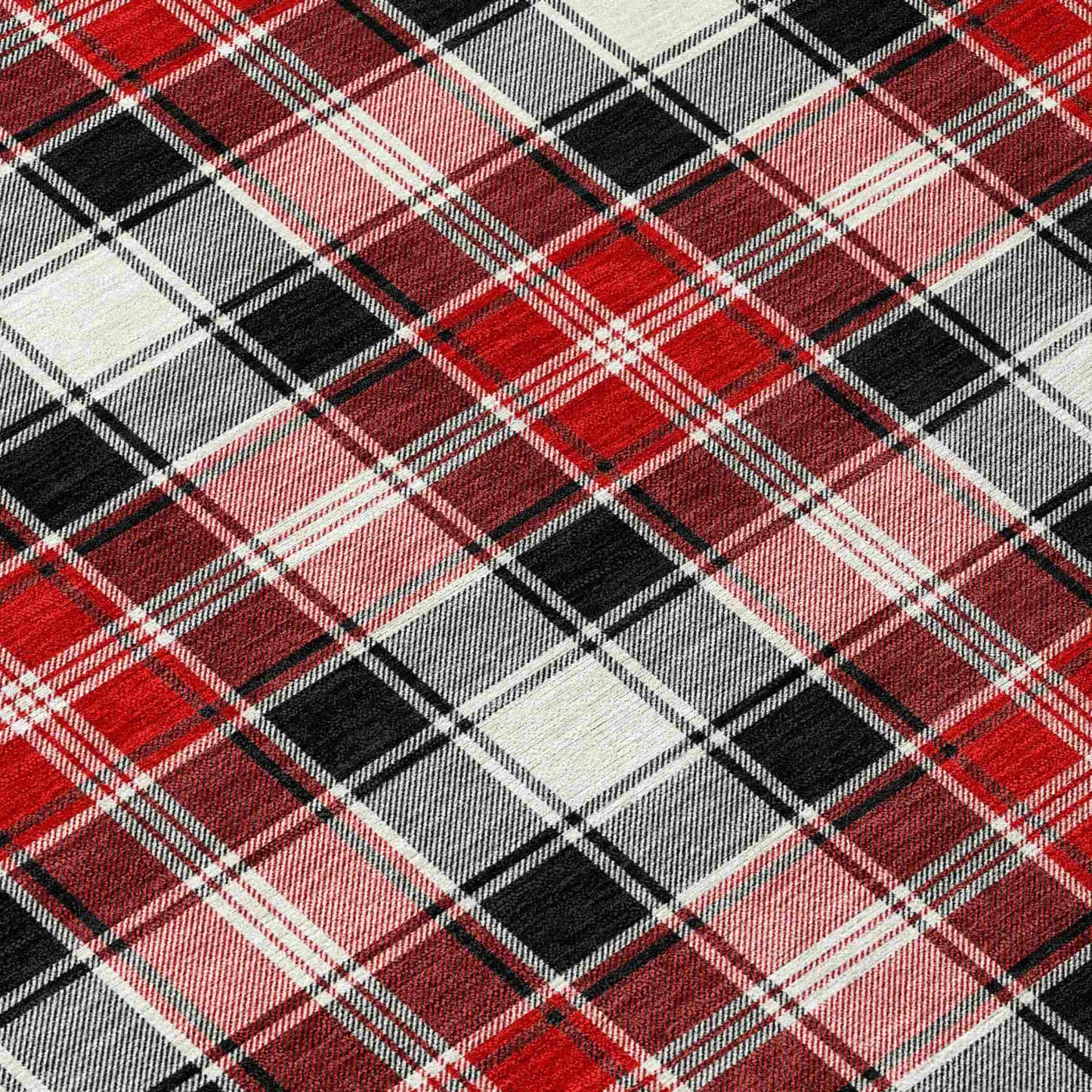 Quaanor Black Washable Indoor-Outdoor Rug