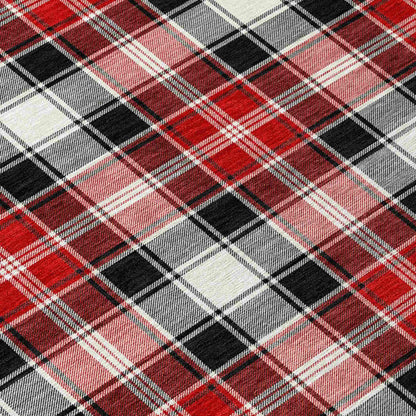 Quaanor Black Washable Indoor-Outdoor Rug