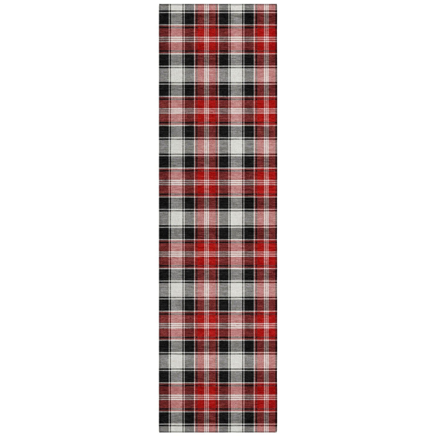 Quaanor Black Washable Indoor-Outdoor Rug