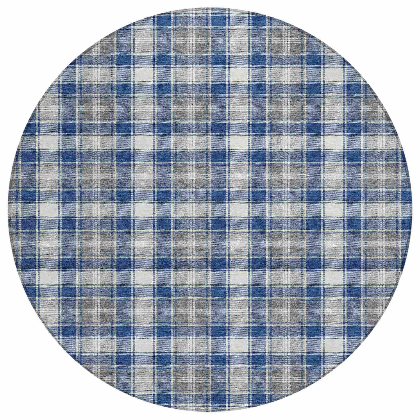 Quaanor Blue Washable Indoor-Outdoor Rug