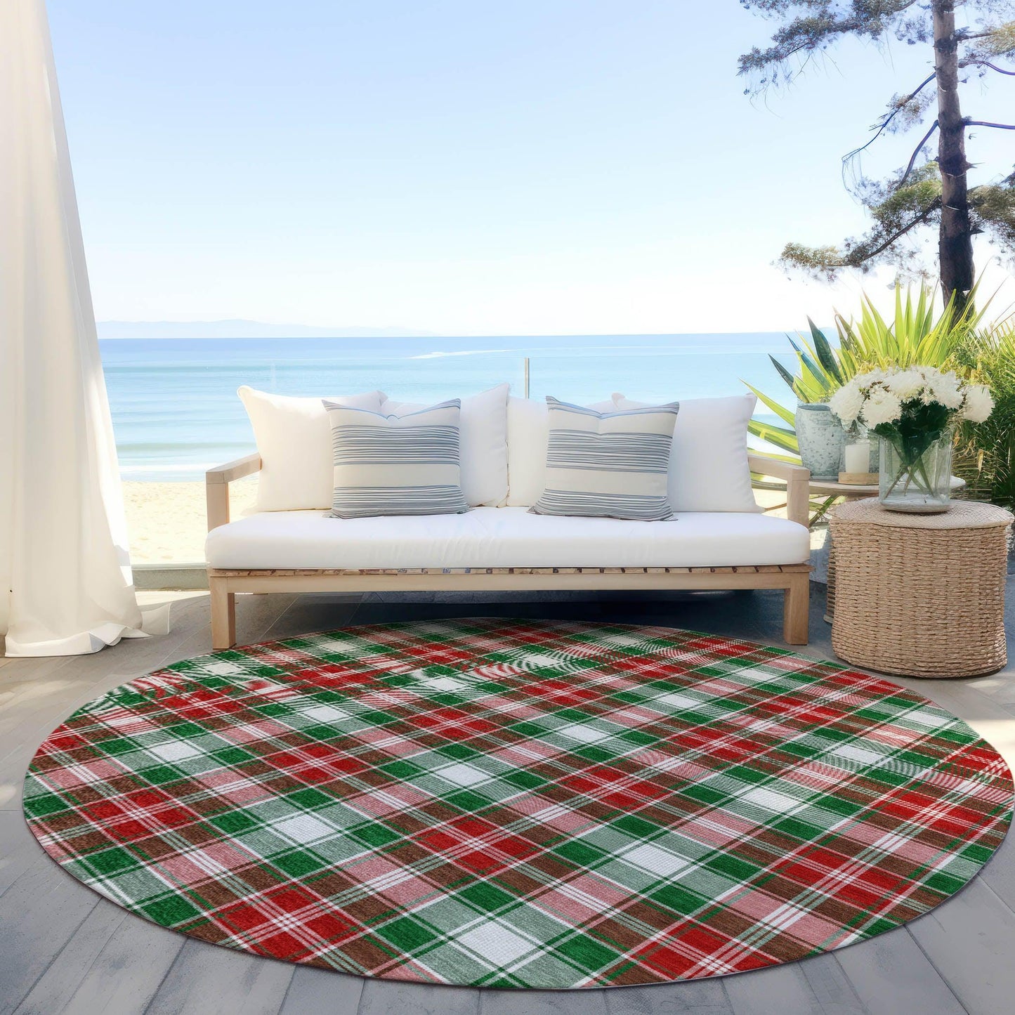Quaanor Emerald Washable Indoor-Outdoor Rug