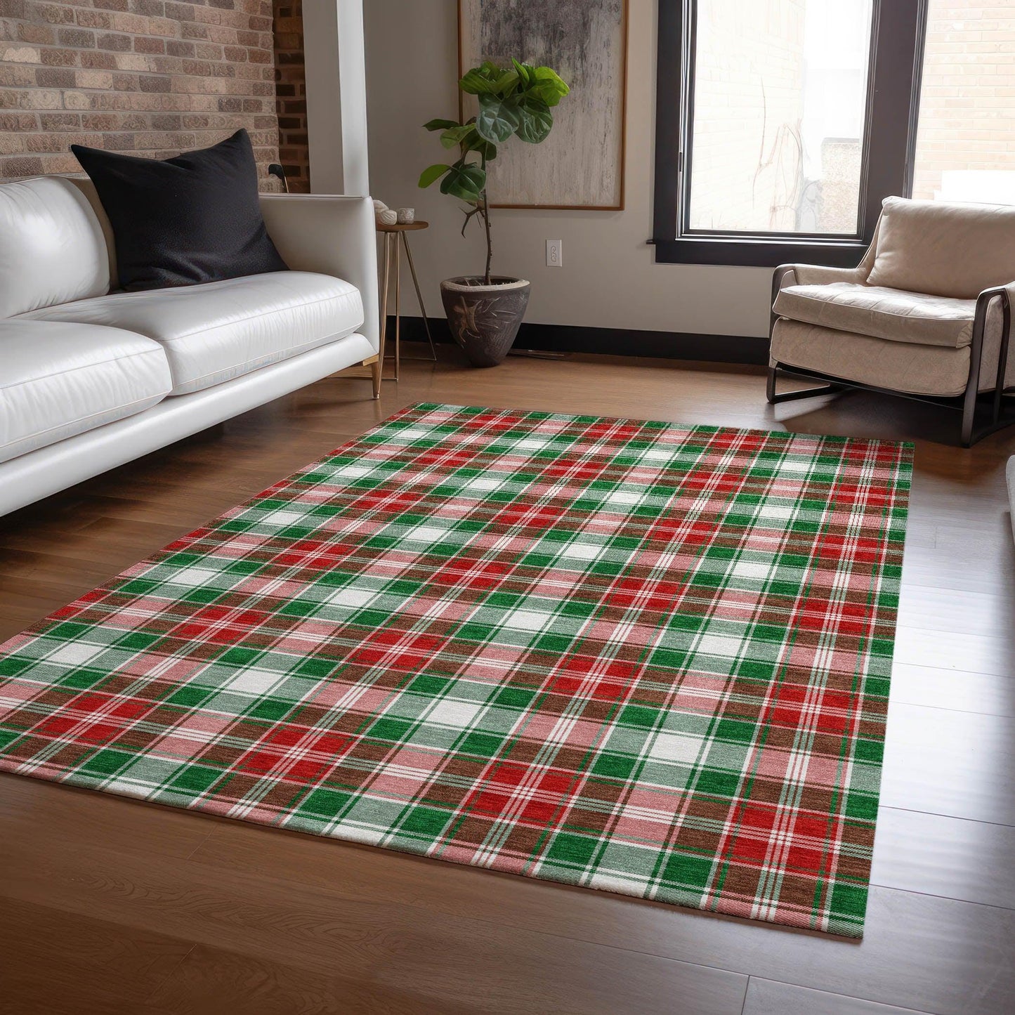 Quaanor Emerald Washable Indoor-Outdoor Rug