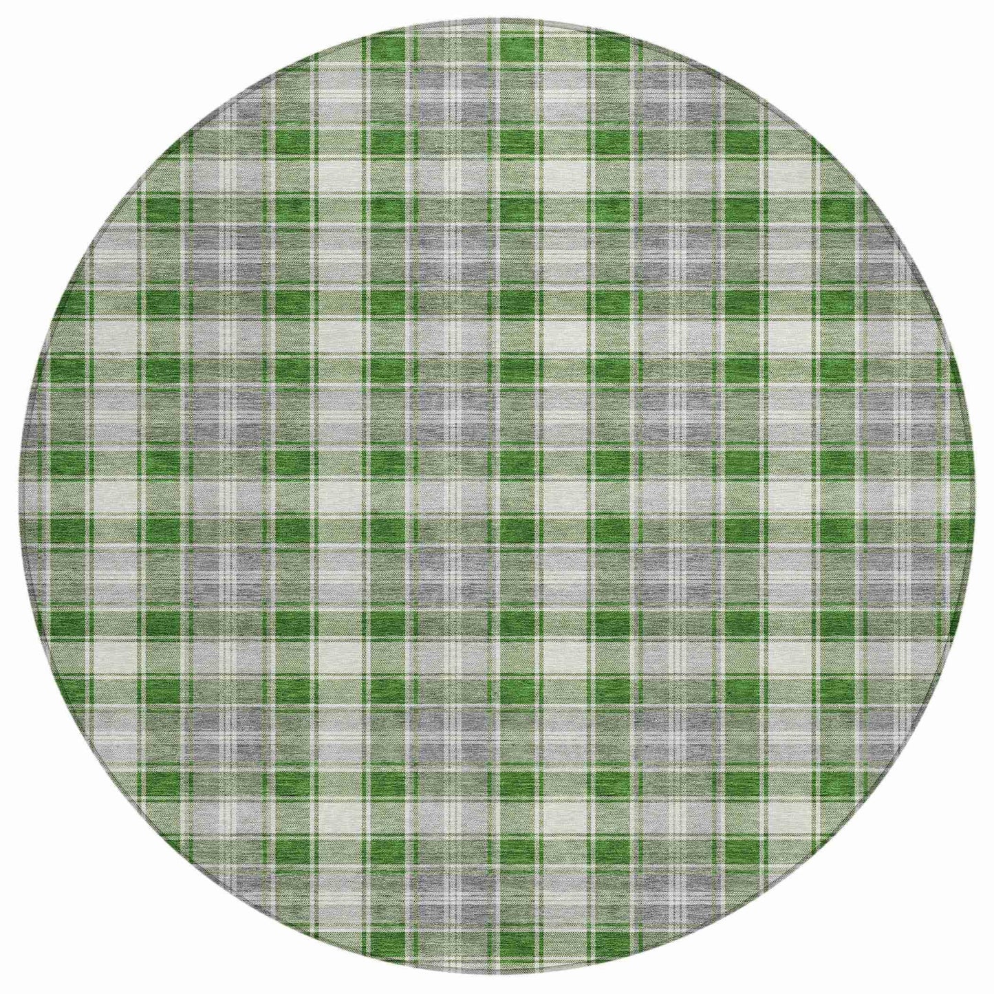 Quaanor Green Washable Indoor-Outdoor Rug