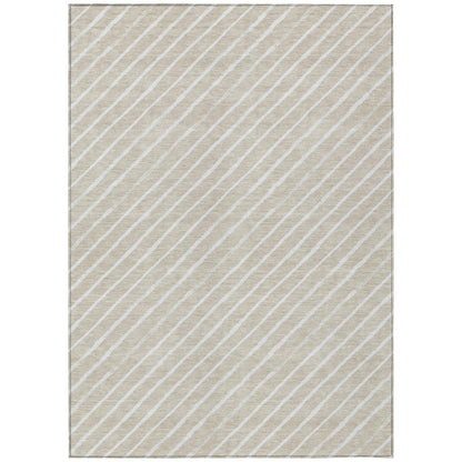 Quaara Brown Washable Indoor-Outdoor Rug