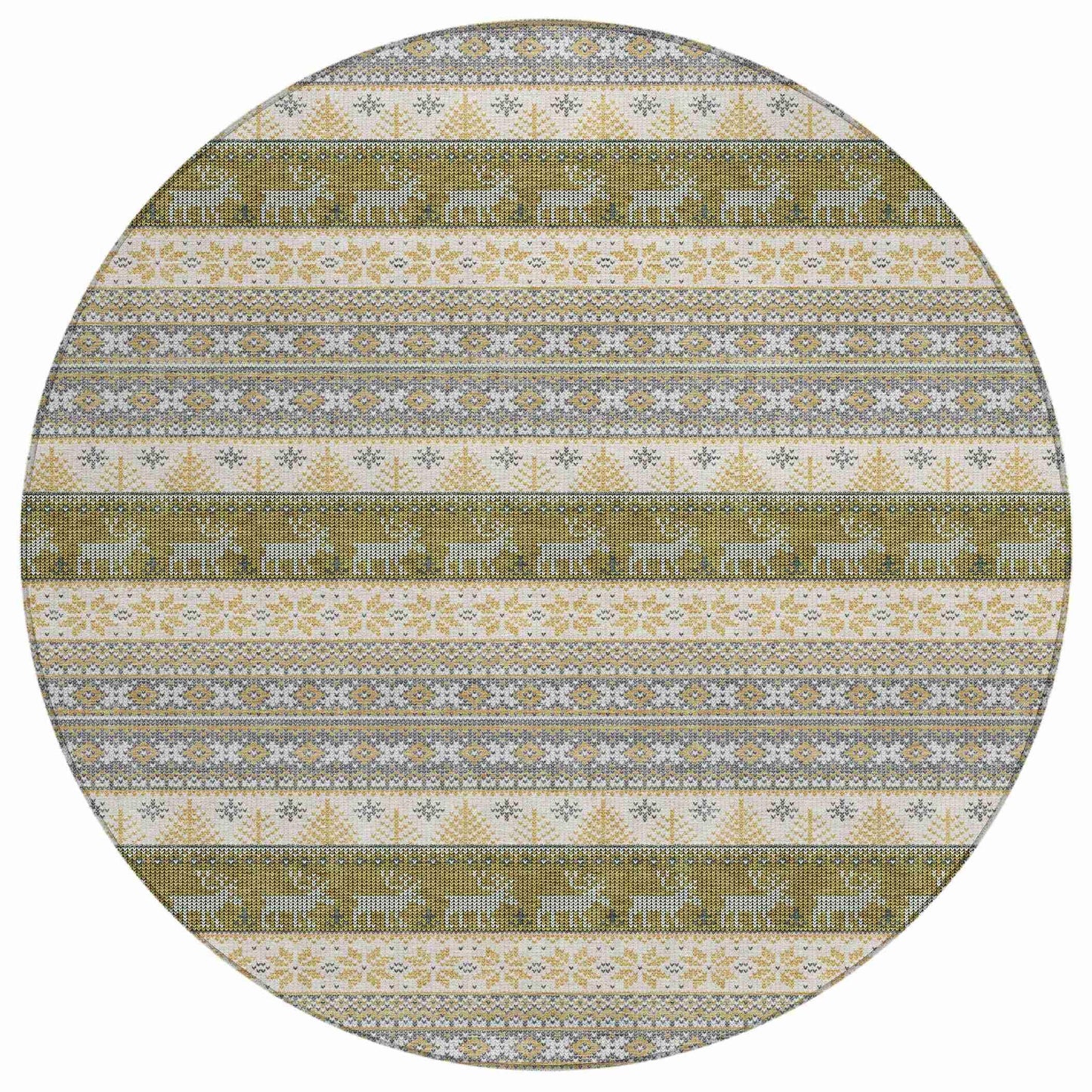 Quaara Gray Washable Indoor-Outdoor Rug