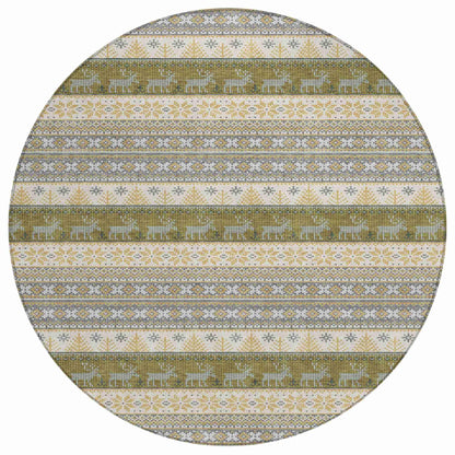 Quaara Gray Washable Indoor-Outdoor Rug