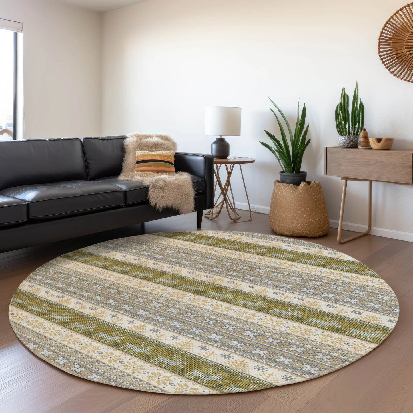 Quaara Gray Washable Indoor-Outdoor Rug