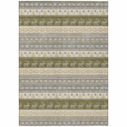 Quaara Gray Washable Indoor-Outdoor Rug