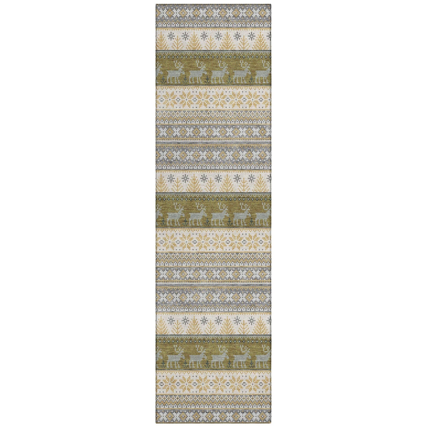 Quaara Gray Washable Indoor-Outdoor Rug