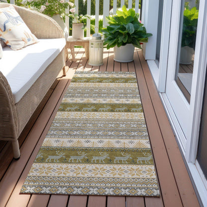 Quaara Gray Washable Indoor-Outdoor Rug