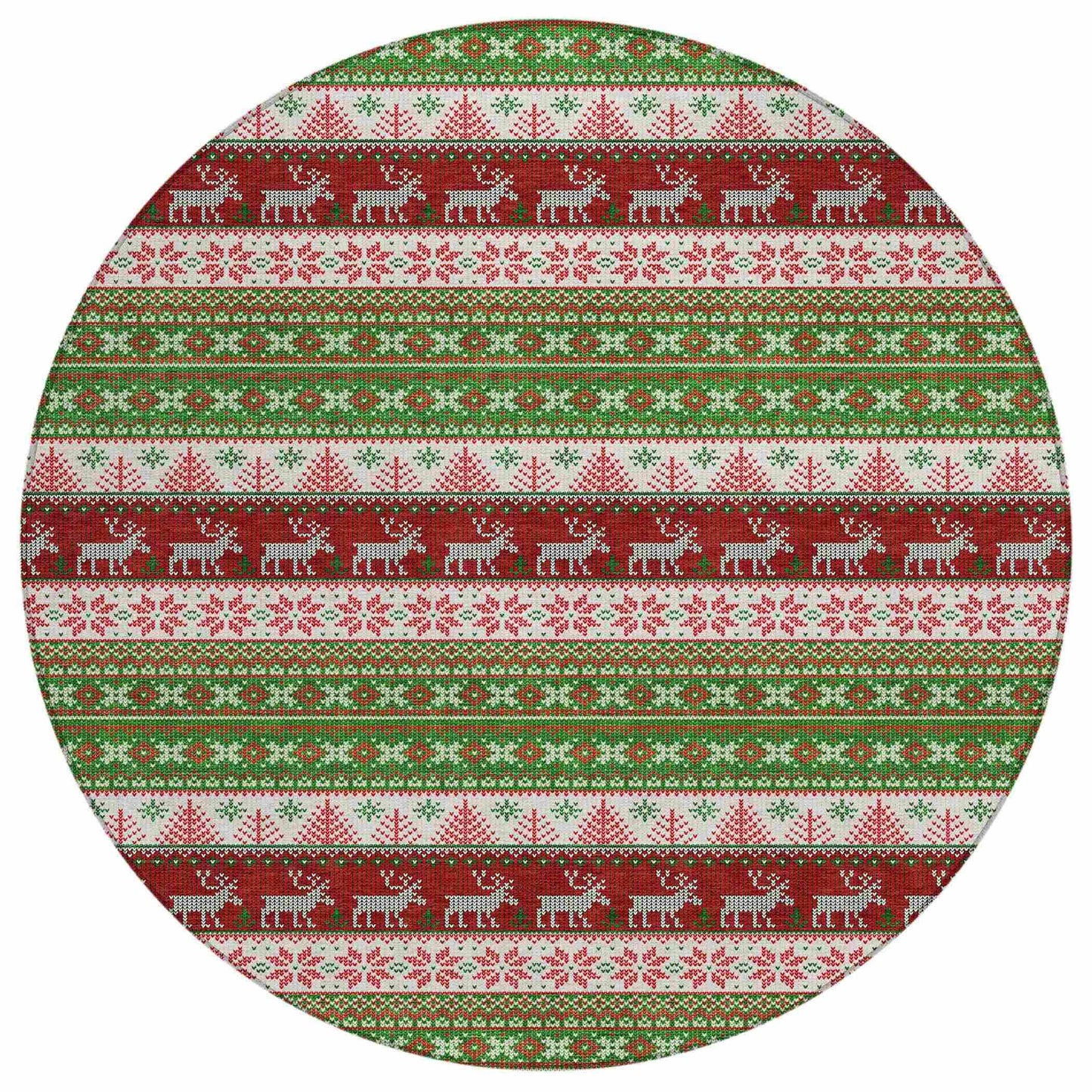 Quaara Green Washable Indoor-Outdoor Rug