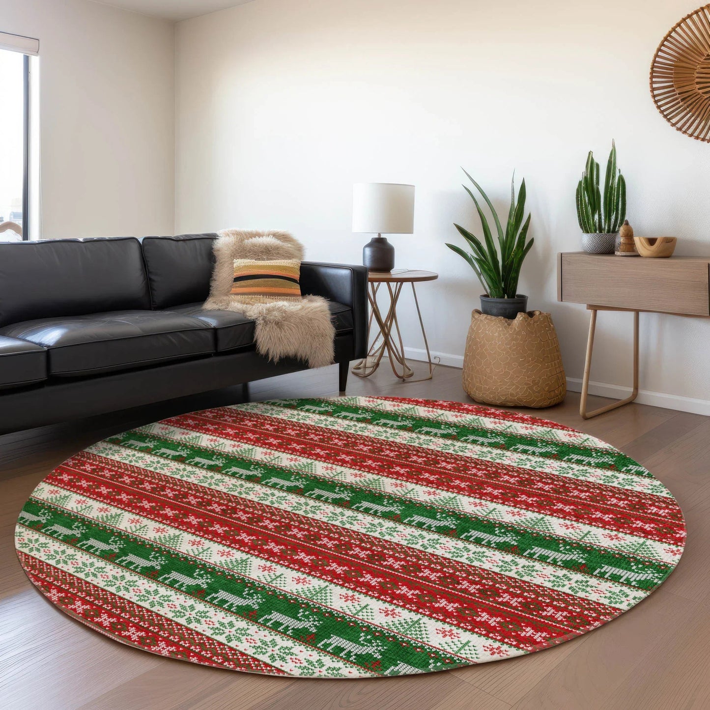Quaara Red Washable Indoor-Outdoor Rug