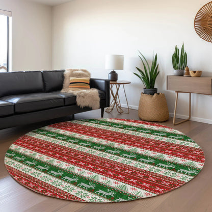 Quaara Red Washable Indoor-Outdoor Rug