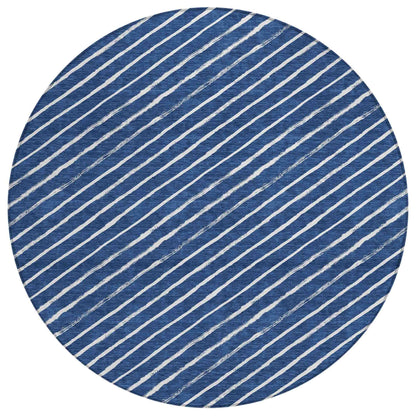 Quaaris Blue Washable Indoor-Outdoor Rug