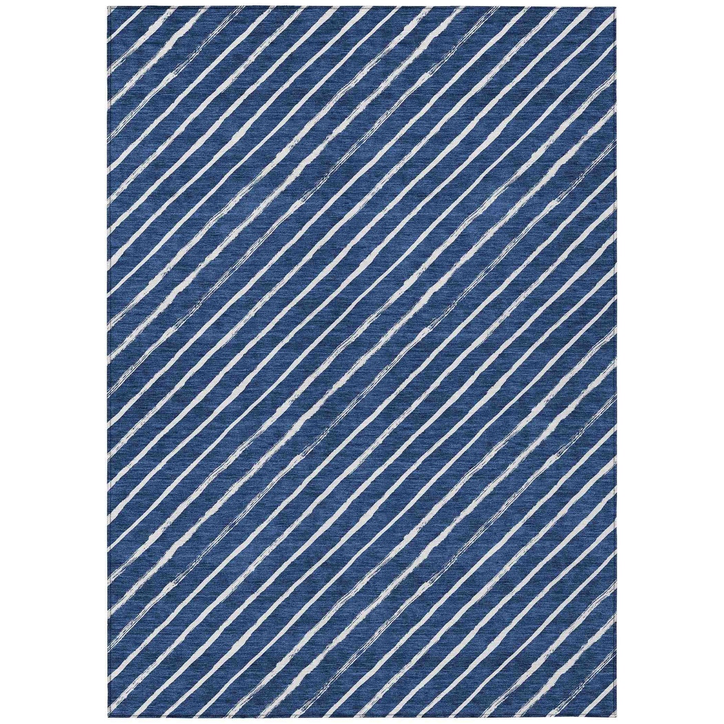 Quaaris Blue Washable Indoor-Outdoor Rug