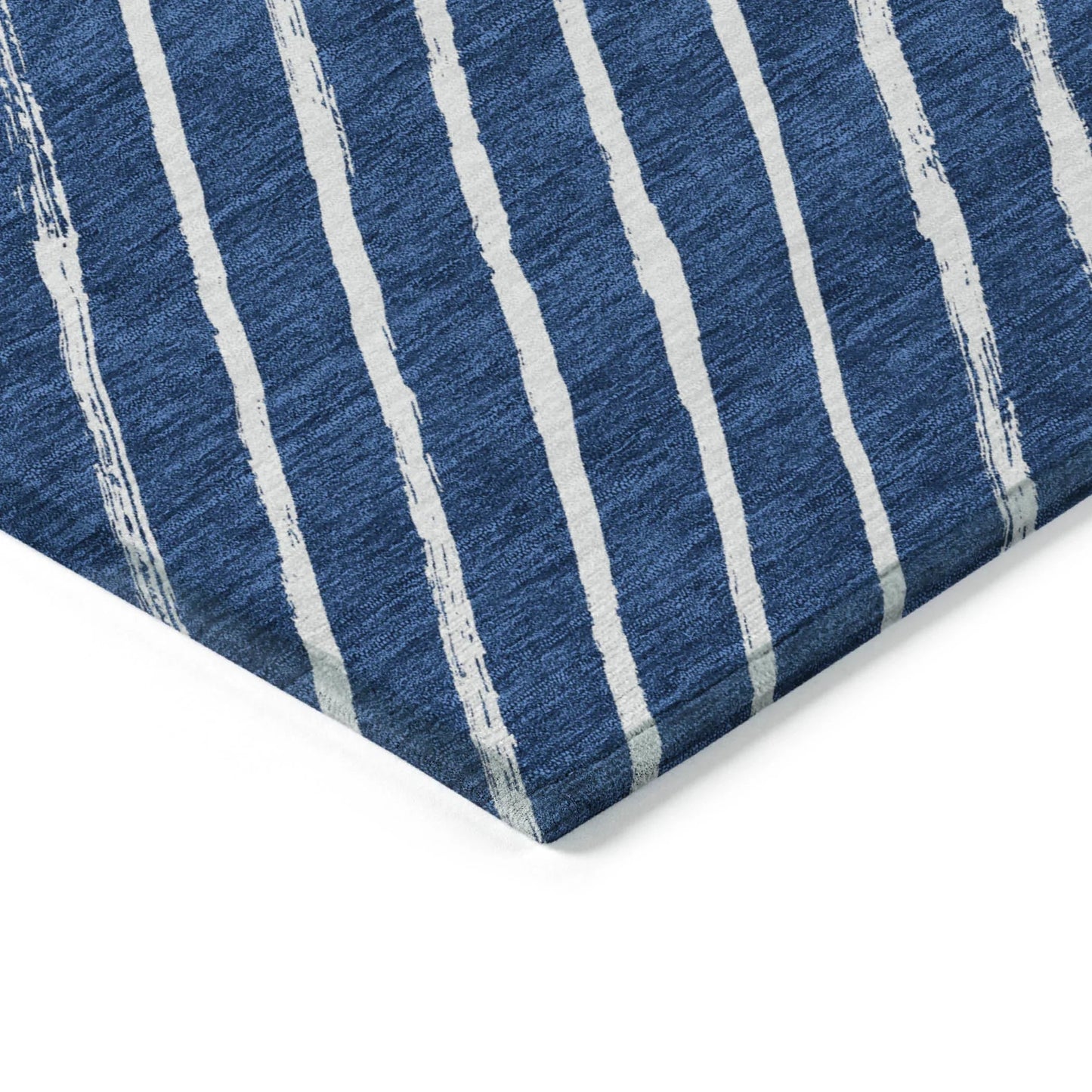 Quaaris Blue Washable Indoor-Outdoor Rug